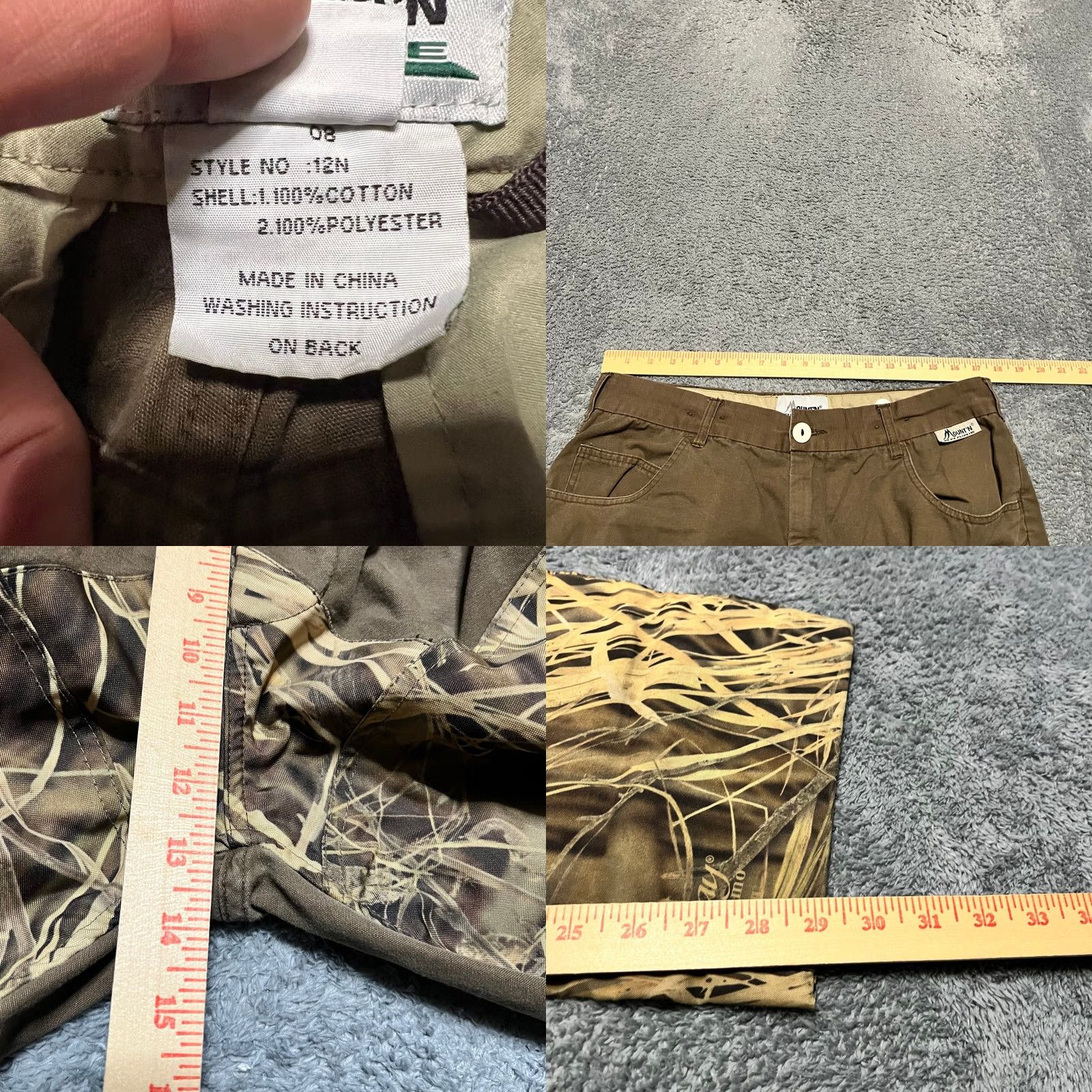 Vintage Mountain Prairie Pants Mens 38 Camo Flyway Brown Hunting Chino 29in Inseam Brown Mens Size US 36 / EU 52 - 8 Thumbnail