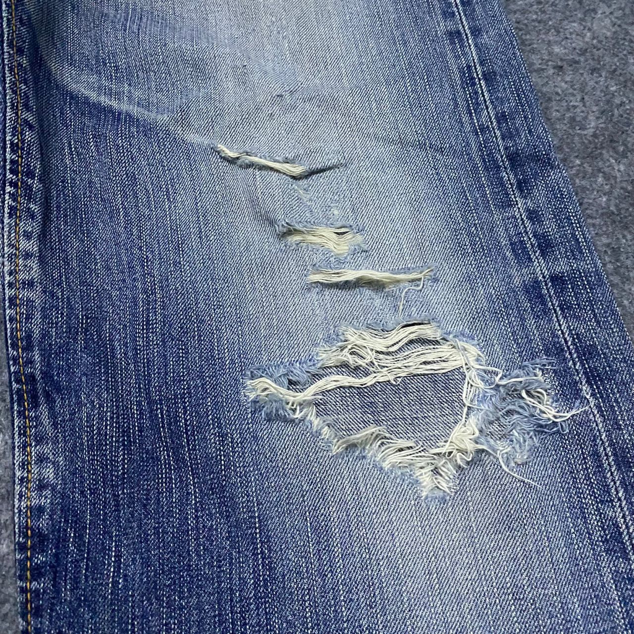 If Six Was Nine Vintage Edwin Selvegde Redline Distressed denim Size US 29 - 11 Thumbnail