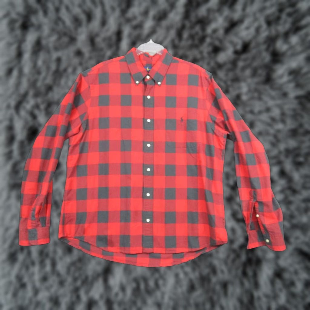 Ralph Lauren Ralph Lauren Shirt Mens XL Plaid Button-Down Long Sleeve Cotton Size US XL / EU 56 / 4 - 1 Thumbnail