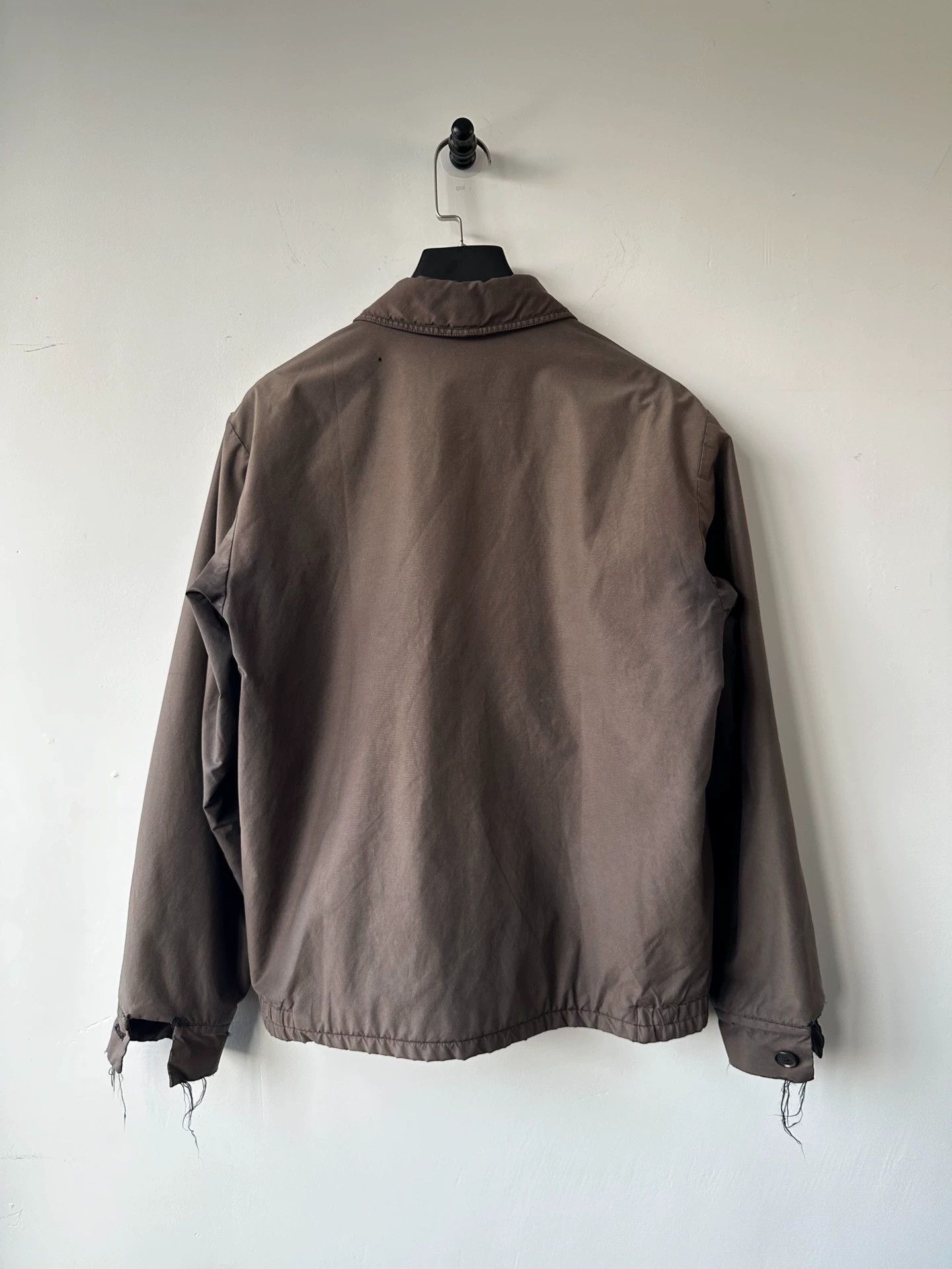 Helmut Lang Helmut Lang Thick Nylon Work Jacket Distressed MRS Zipper Pull Missing Natural Fade Size 48/50 No Tag Size US M / EU 48-50 / 2 - 3 Thumbnail