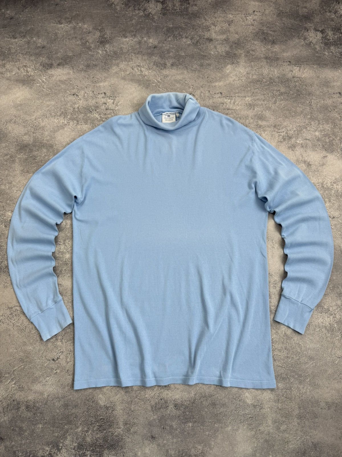 Sunspel Vintage Sunspel Blue Turtleneck Made In England Luxury Size US L / EU 52-54 / 3 - 1 Thumbnail