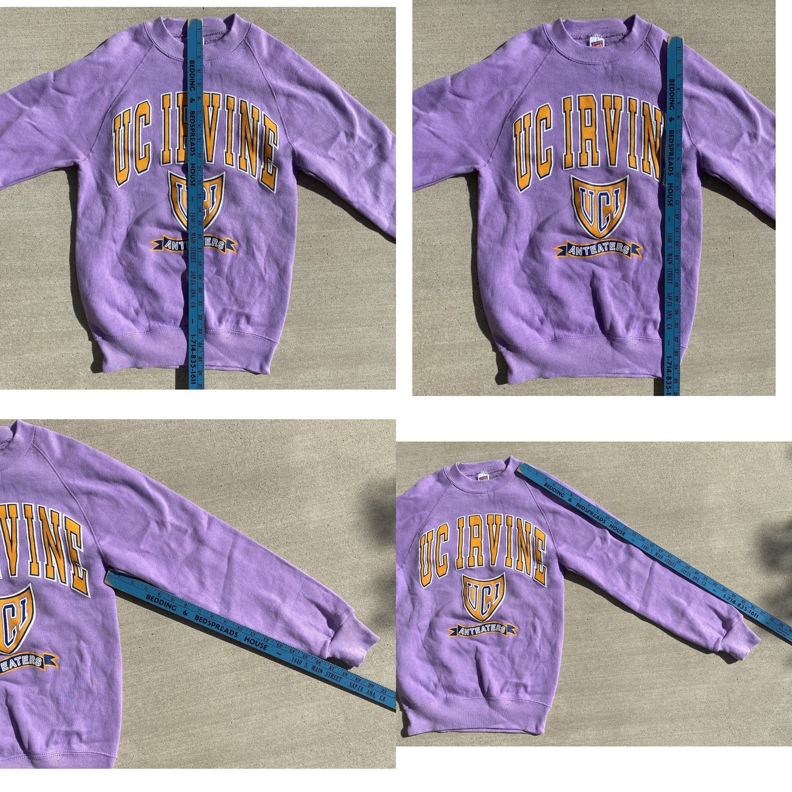 Soffe VINTAGE Soffe UC Irvine UCI Anteaters Raglan Sweatshirt Shirt Unisex Adults S Purple 34-36 University 90s Boys Girls Mens Womens Size US S / EU 44-46 / 1 - 11 Thumbnail