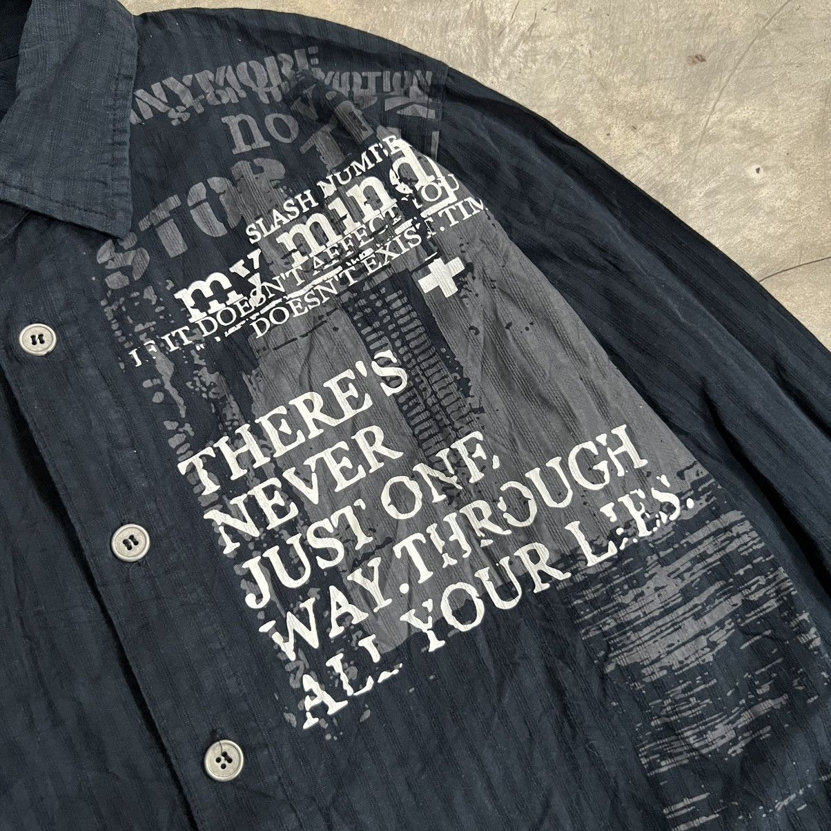 Hysteric Glamour 2000s Slash Number Vkei Style Poem Button up Shirt Size US M / EU 48-50 / 2 - 4 Thumbnail