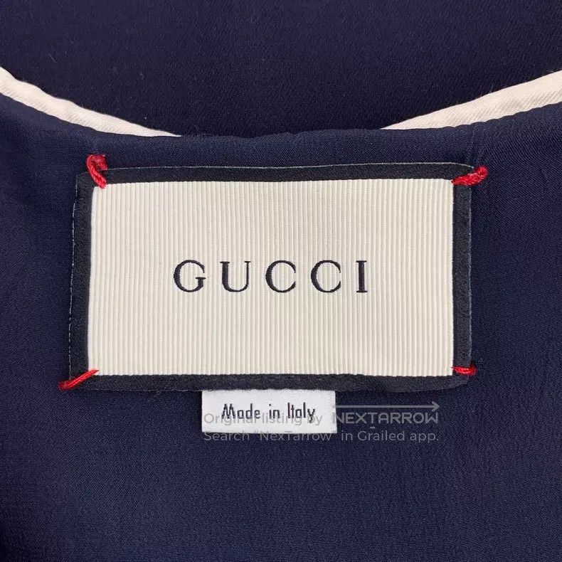 Gucci Gucci Dark blue cotton doll collar long-sleeved dress Size XS / US 0-2 / IT 36-38 - 5 Thumbnail