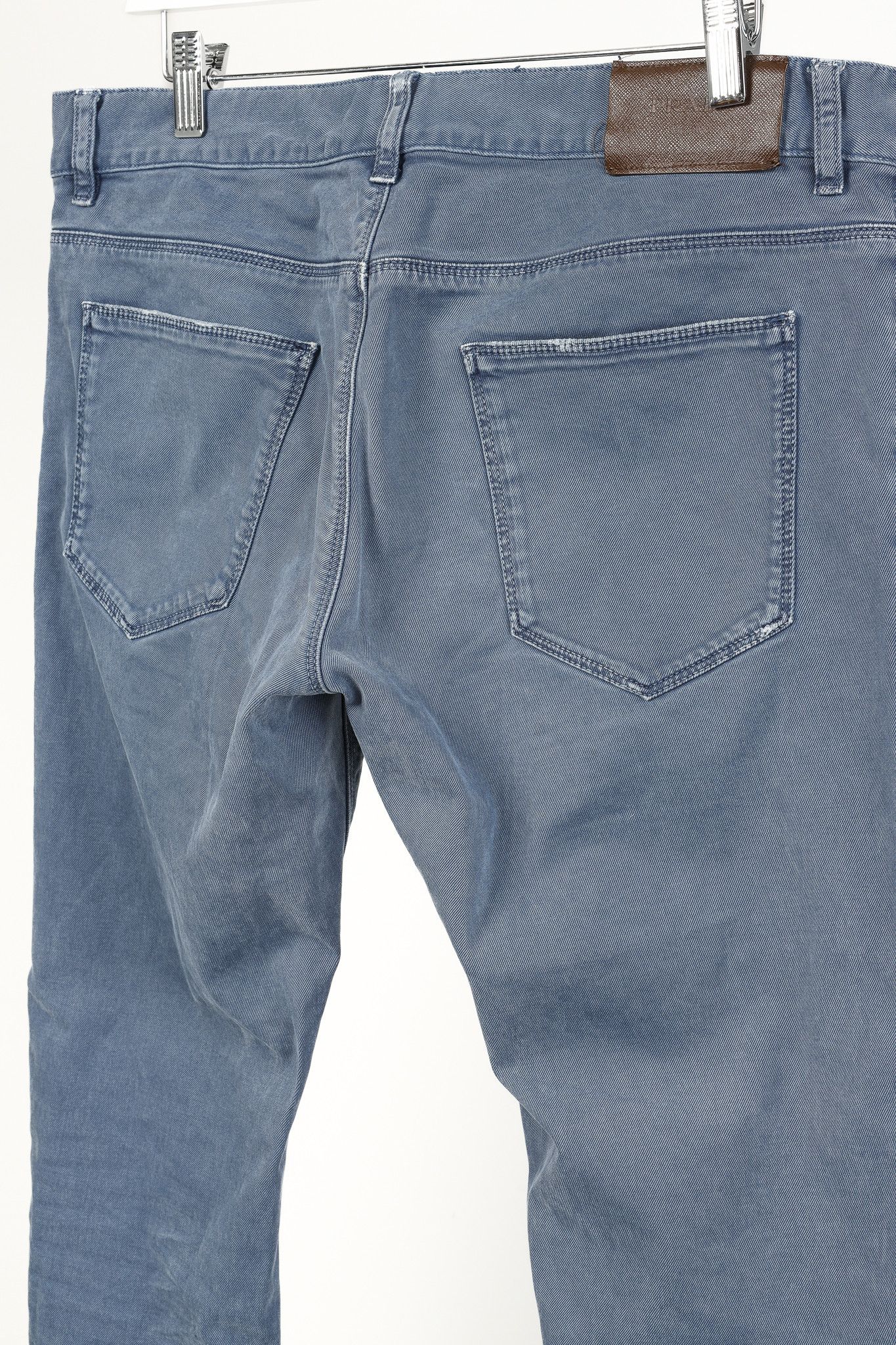 Prada Prada Blue Cotton-Twill Straight-Leg Jeans Size US 34 / EU 50 - 6 Thumbnail
