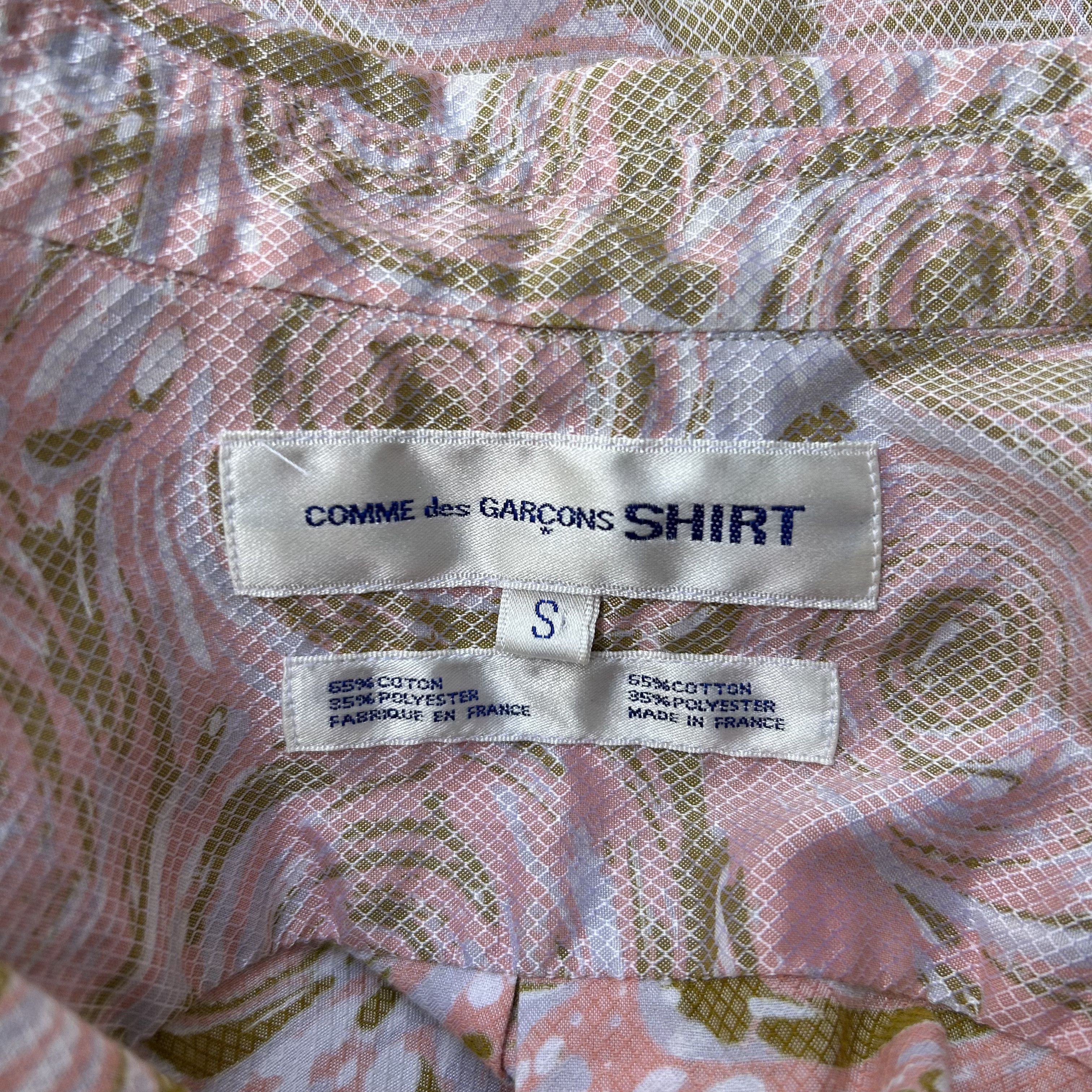 Comme des Garcons SHIRT CDG Shirt Patterned Pink Shirt Button Up with Matching Tie Size US S / EU 44-46 / 1 - 9 Thumbnail