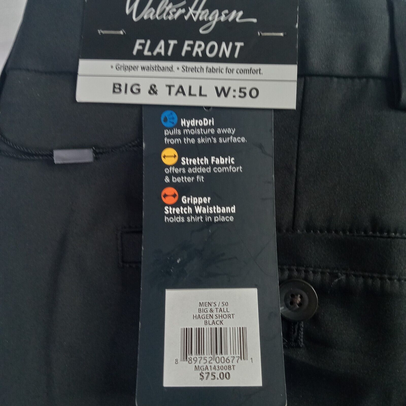Other Walter Hagen Golf Shorts Men's Size 50 Black Gripper Waist Size US 44 / EU 60 - 4 Thumbnail