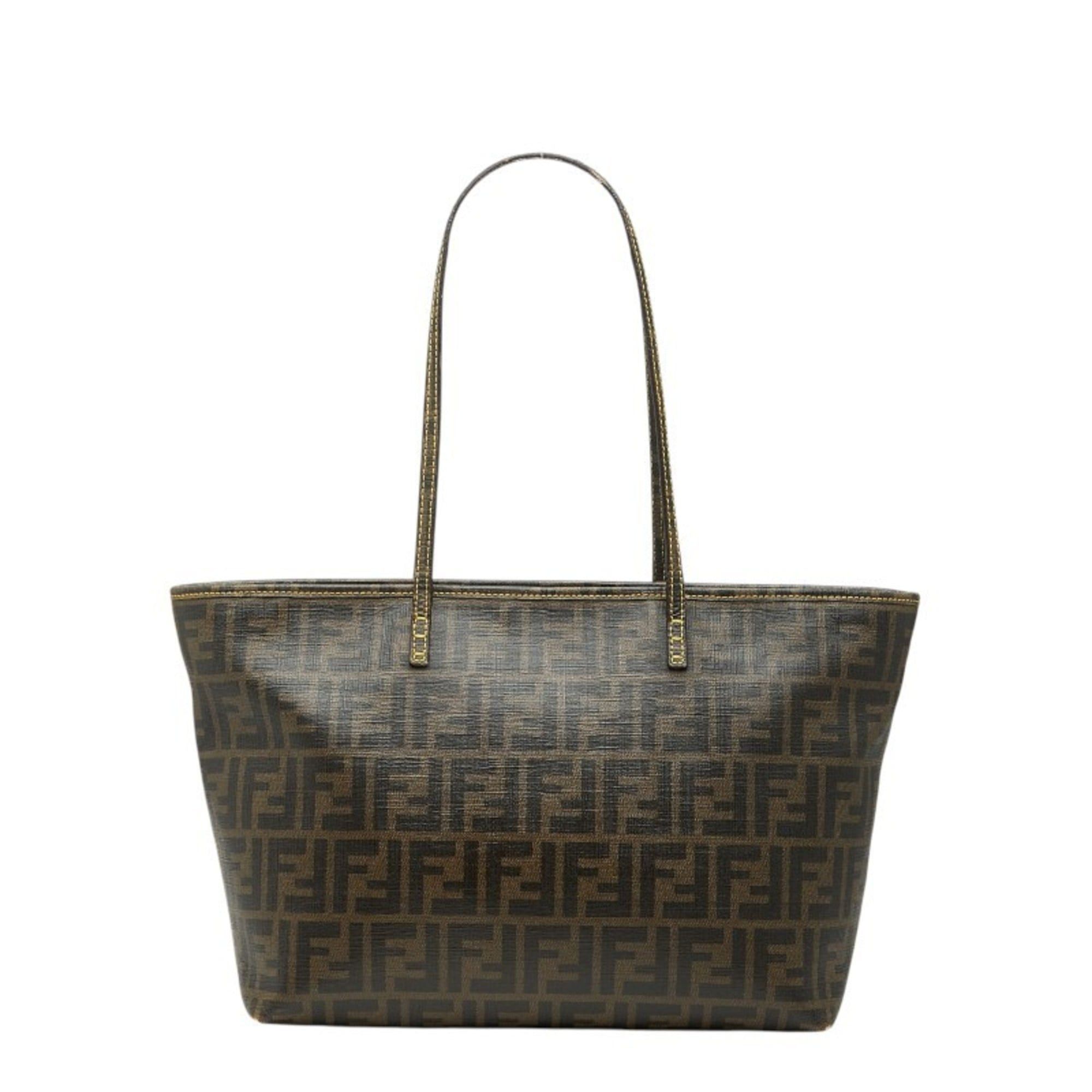 Fendi Fendi Zucca Tote Bag 8BH198 Brown Leather Women's FENDI Size ONE SIZE - 1 Thumbnail