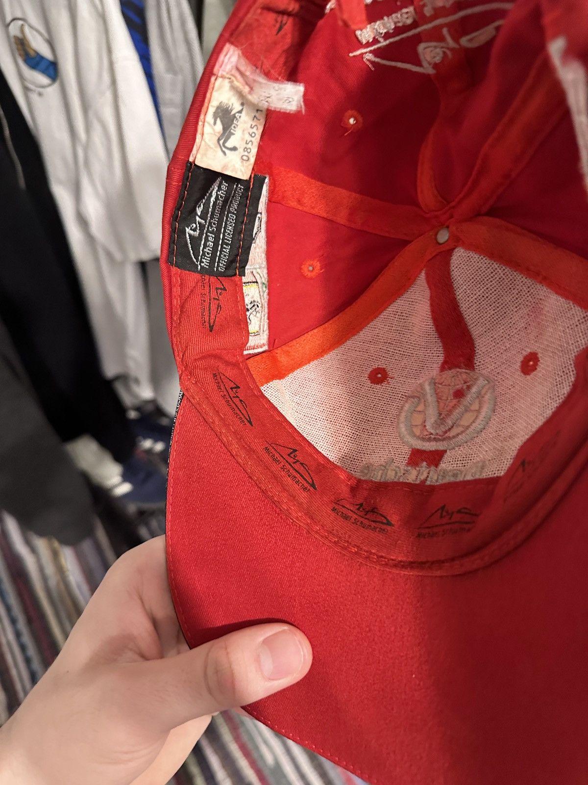 Japanese Brand × Vintage Vintage Y2K Vetements style Michael Schumacher Faded Cap Size ONE SIZE - 8 Thumbnail