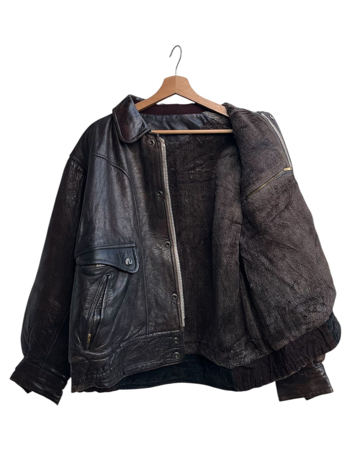 Genuine Leather Vintage Multi-pockets Leather Jacket Size US L / EU 52-54 / 3 - 3 Thumbnail