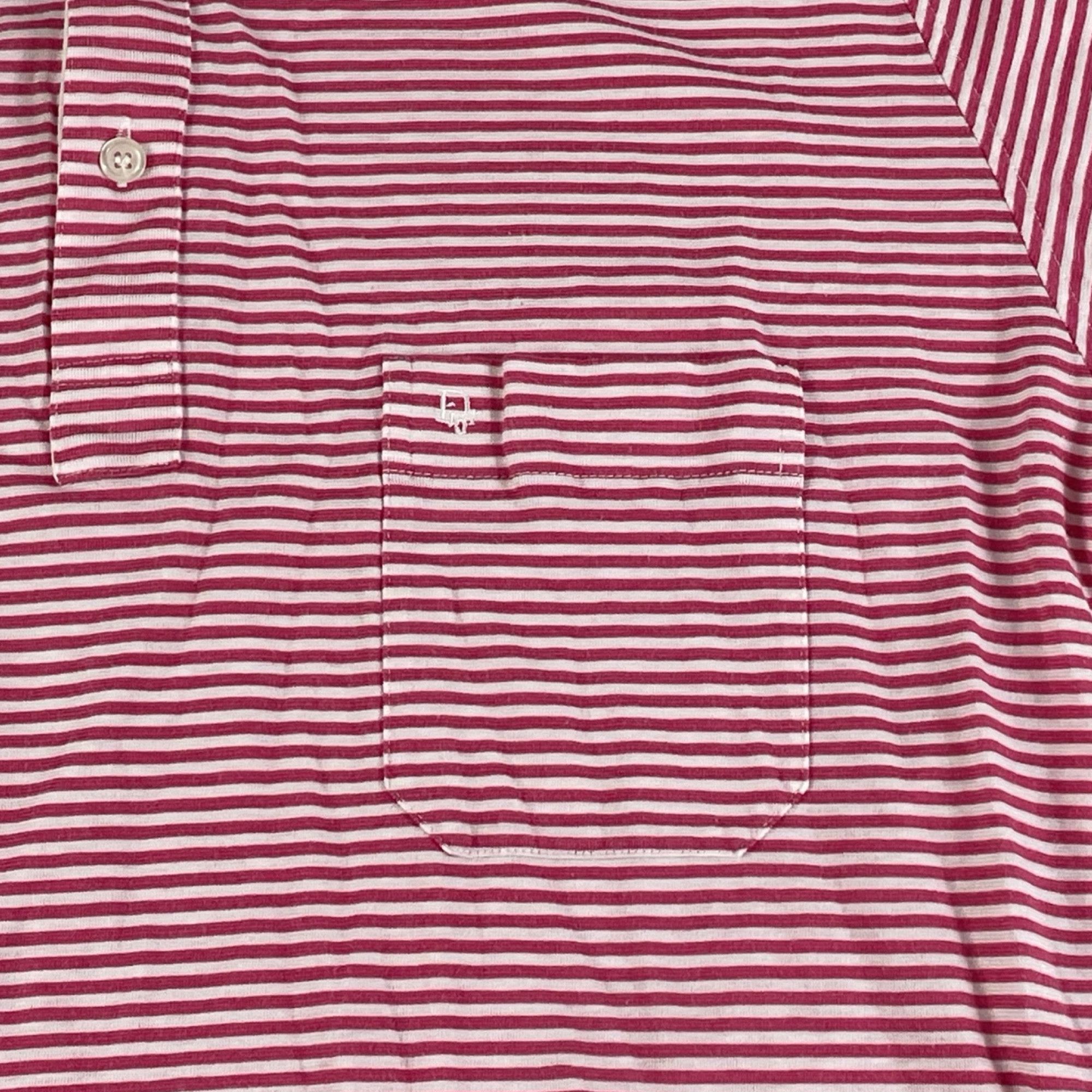 Christian Dior Monsieur Vintage Christian Dior Pink & White Striped Polo Mens Large Size US L / EU 52-54 / 3 - 2 Thumbnail