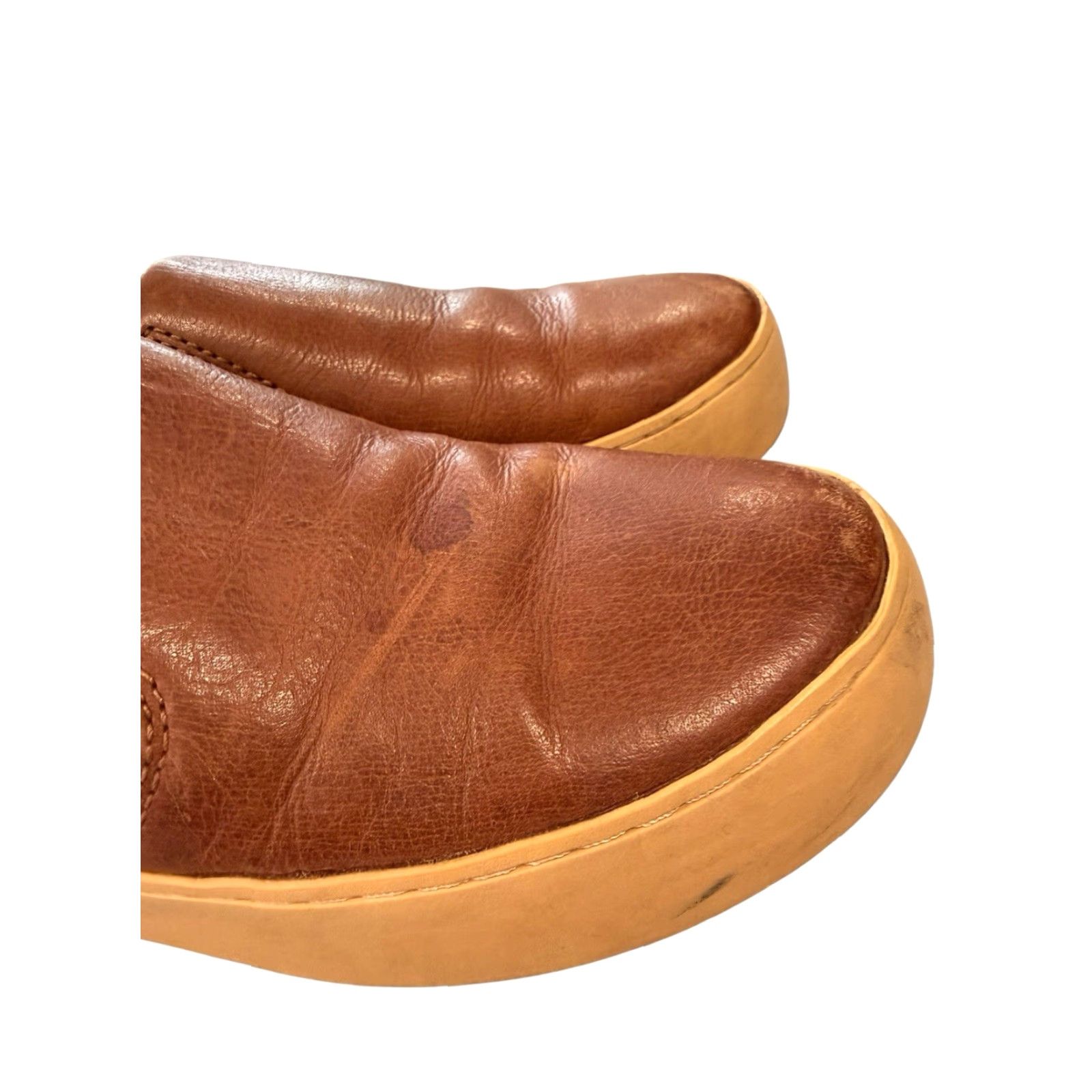 Frye Frye Lena Cognac Leather Slip On Sneakers Women’s Size 6.5 M (Slip-On, Flat) Size US 7 / IT 37 - 3 Thumbnail