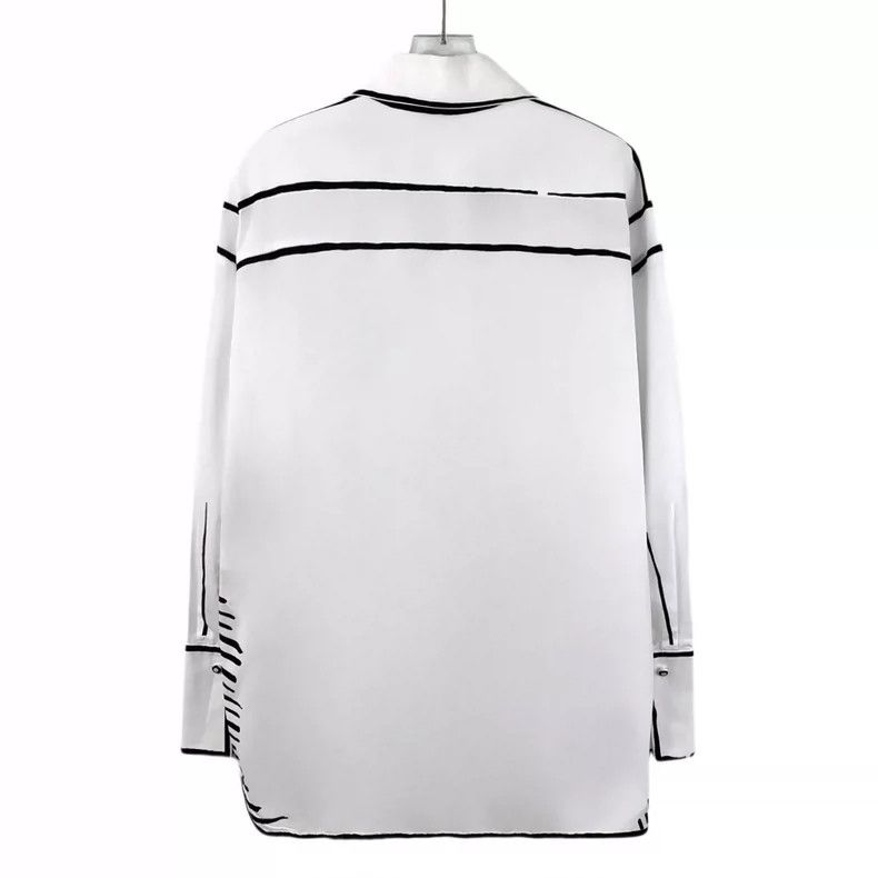 Fendi FENDI White logo graffiti lined cotton notch collar long-s Size XS / US 0-2 / IT 36-38 - 2 Thumbnail