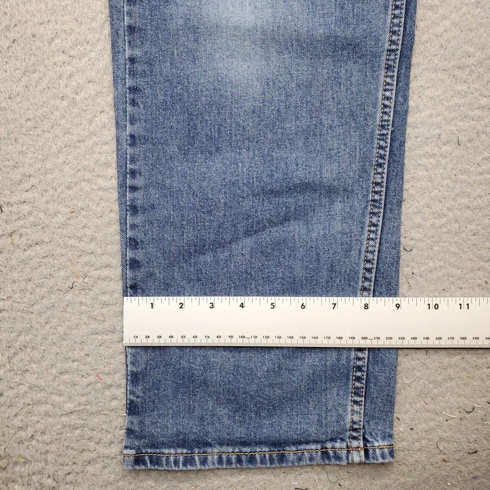 Levi's Levi's 505 Jeans Mens 38x30 Blue Denim Stretch Medium Wash Red Tab Straight Leg Mens Size 38 Blue Denim Stretch Regular Straight Jeans Size US 38 / EU 54 - 5 Thumbnail
