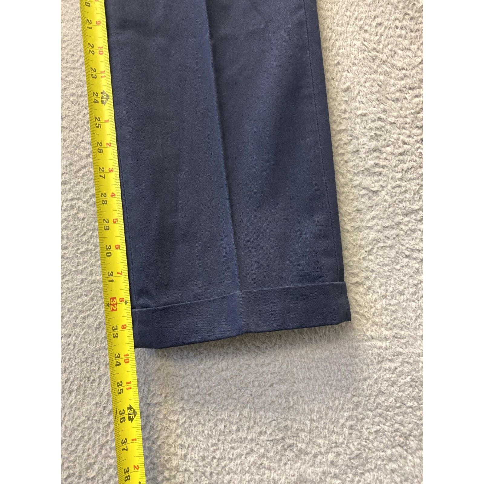 Brooks Brothers Brooks Brothers Chino Pants Men 34x33.5 Navy Pleated Straight Leg Dress Pants Mens 34 Navy Size US 34 / EU 50 - 4 Thumbnail