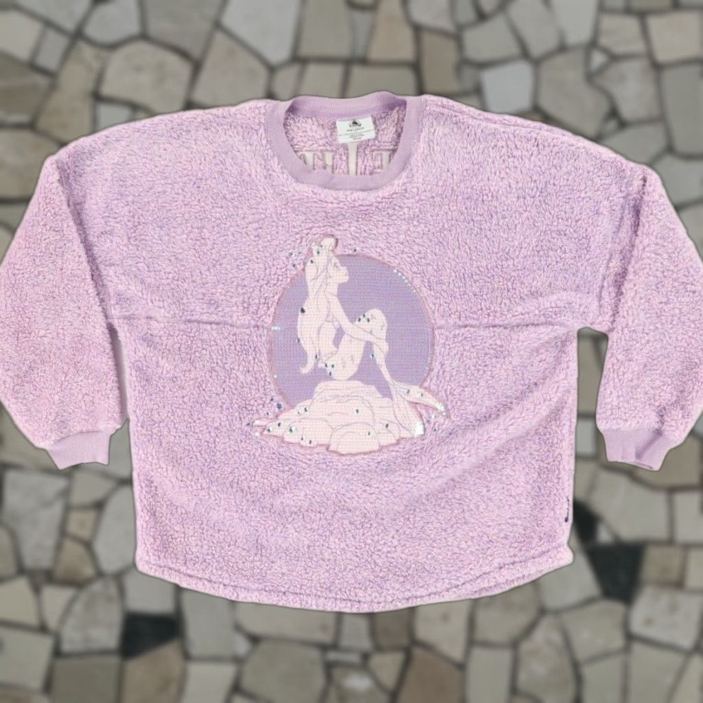 Disney Spirit Jersey Sweatshirt Men L Purple Disney Little Mermaid Sherpa Mens Size L / US 10 / IT 46 - 1 Thumbnail