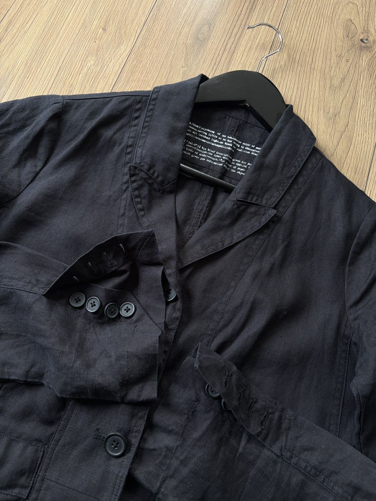 Rundholz Rundholz Black Linen Avant Garde Jacket Size XS / US 0-2 / IT 36-38 - 7 Thumbnail