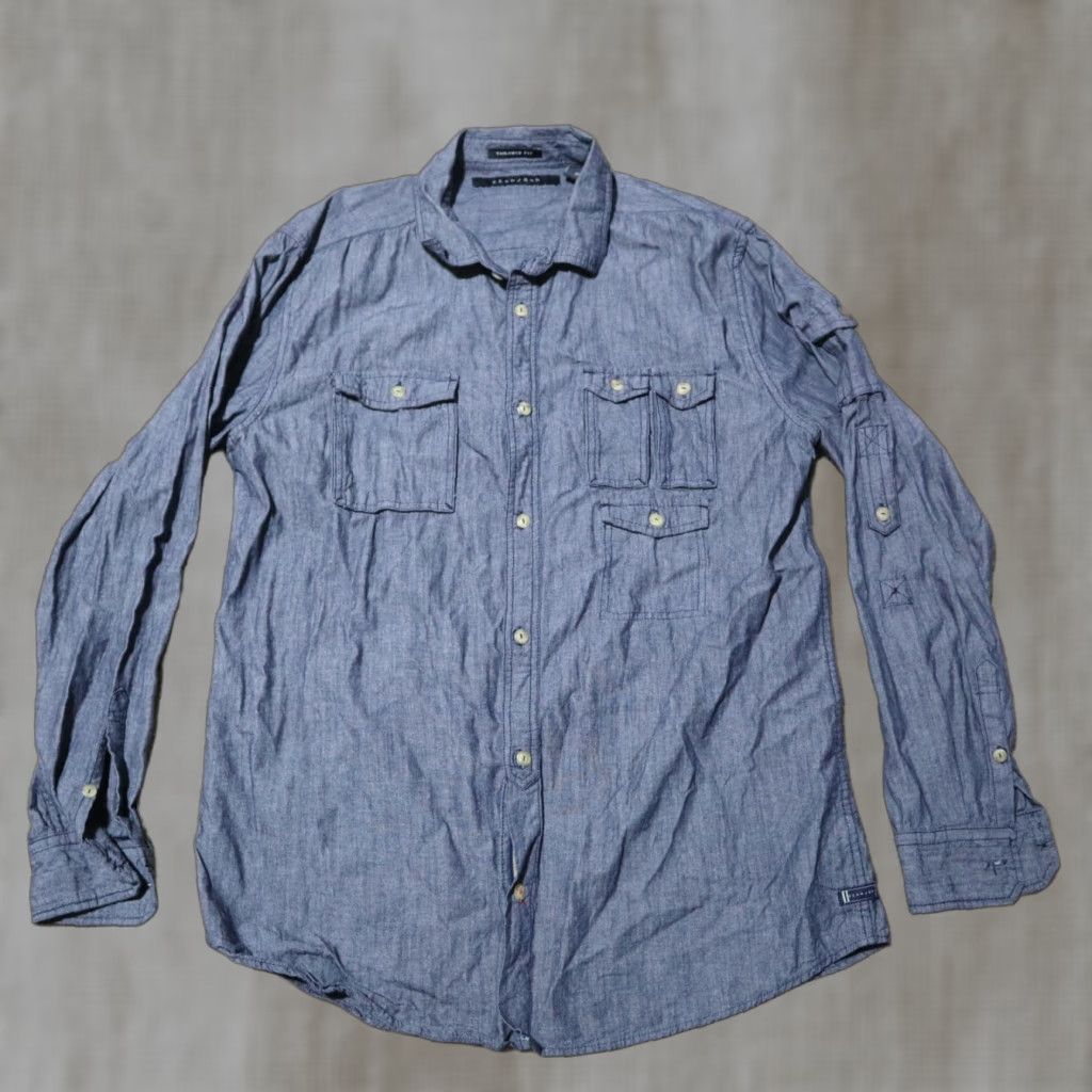 Sean John Sean John Button Up Shirt Short Sleeve Solid Blue Cotton Adult Men's 2XL Blue Shirt Mens 2XL Button Up Shirt Azul Size US XXL / EU 58 / 5 - 1 Thumbnail