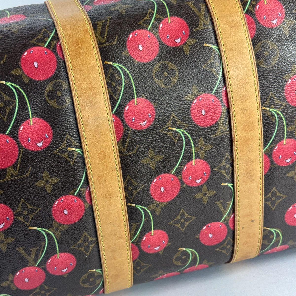 Louis Vuitton × Takashi Murakami 2005 CERISES CHERRY MONOGRAM 45 KEEPALL DUFFLE BAG Size ONE SIZE - 11 Thumbnail