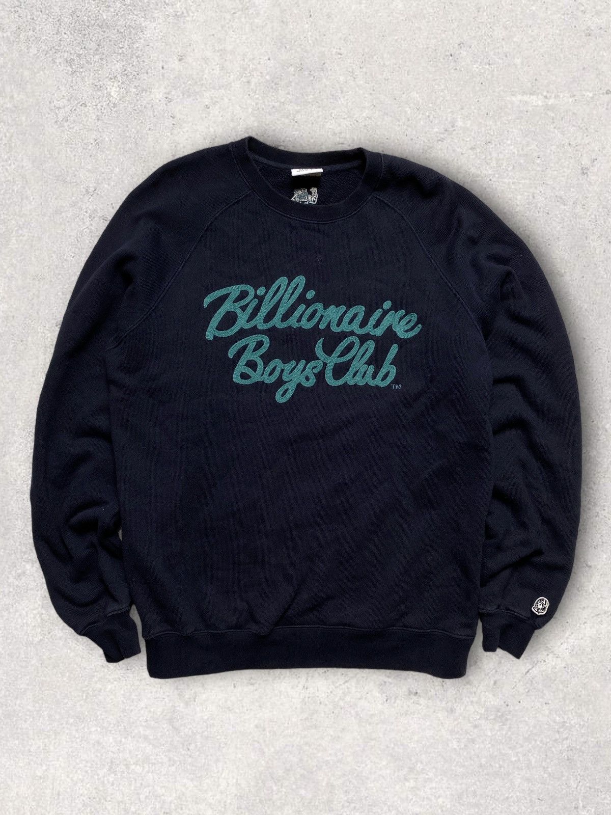 image of Billionaire Boys Club Navy Crewneck Hoodie Big Central Spell, Men's (Size Small)