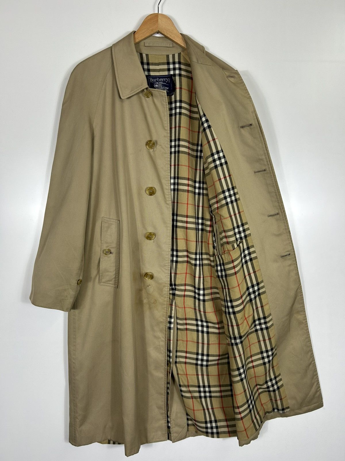 Burberry ⚡️Vintage Burberrys London Button Long Coat Jacket Size US M / EU 48-50 / 2 - 1 Thumbnail