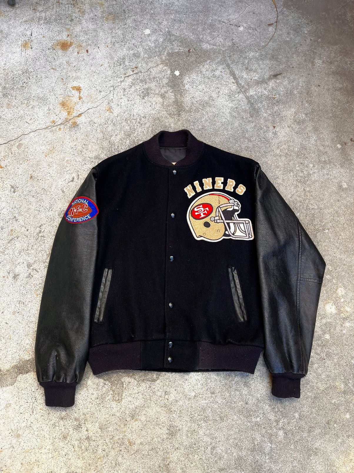 Chalk Line Vintage 1980’s Chalk Line Varsity Leather 49er’s Jacket ...