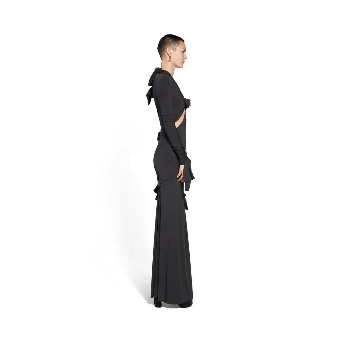 Balenciaga o1mt1gz0325 Knot Gown in Black Size XL / US 12-14 / IT 48-50 - 3 Thumbnail
