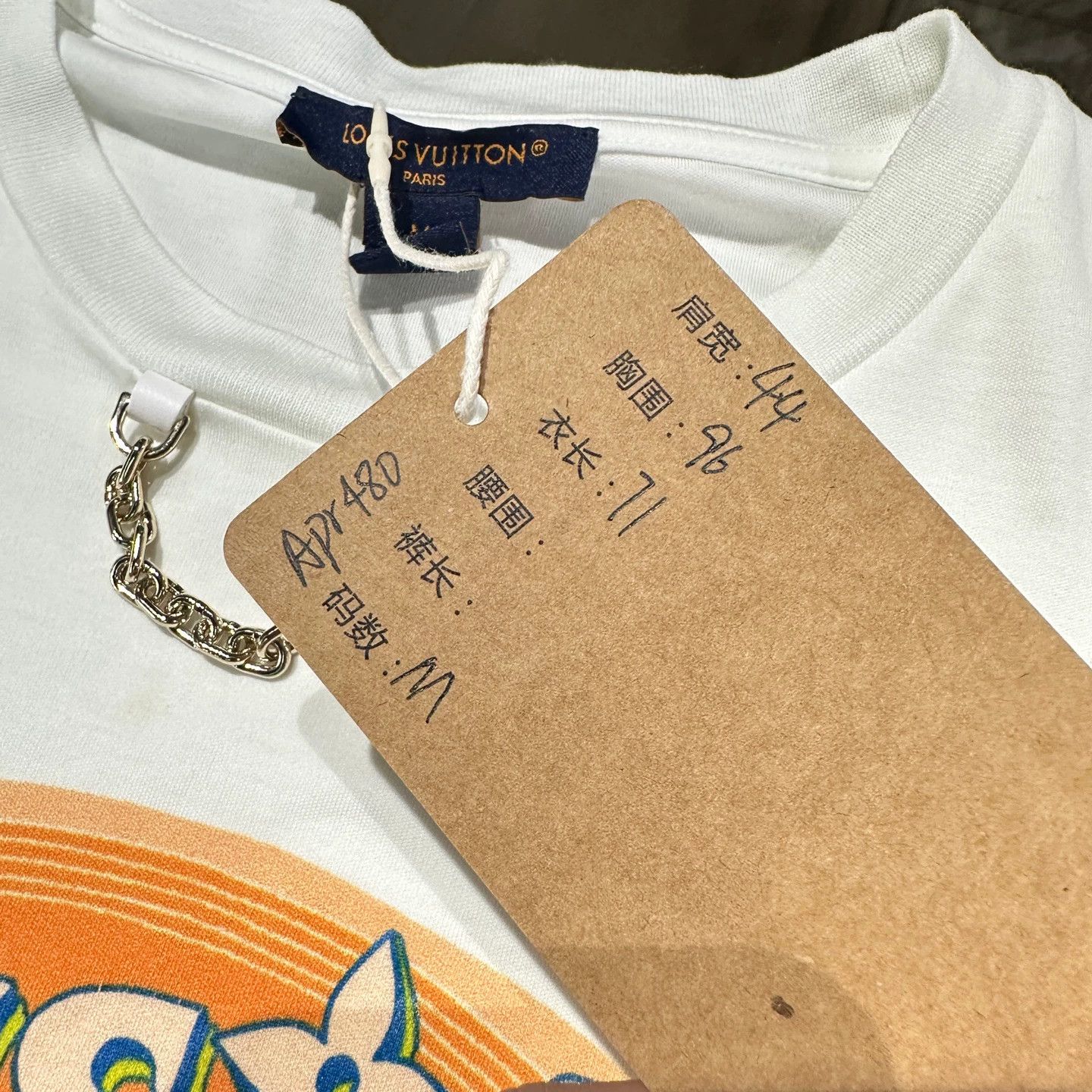 Louis Vuitton Louis Vuitton 25SS apr480 Stamp Chain Tee M Cotton Size M / US 6-8 / IT 42-44 - 5 Thumbnail