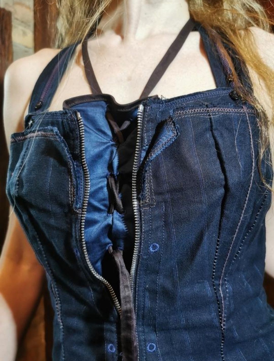 Marithe + Francois Girbaud Jeans baloon-shaped dress denim parachute avant garde Size M / US 6-8 / IT 42-44 - 10 Thumbnail