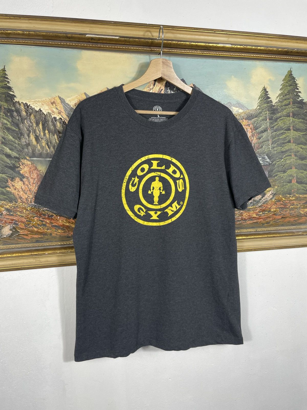 Other Gold’s Gym grey Tee Sportswear Big Logo Strongman Size US L / EU 52-54 / 3 - 3 Thumbnail
