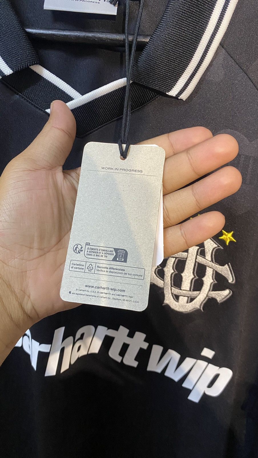 Carhartt Wip × Japanese Brand BNWT CARHARTT WIP S/S HARTT'S JERSEY BLACK OVP LARGE Size US L / EU 52-54 / 3 - 10 Thumbnail
