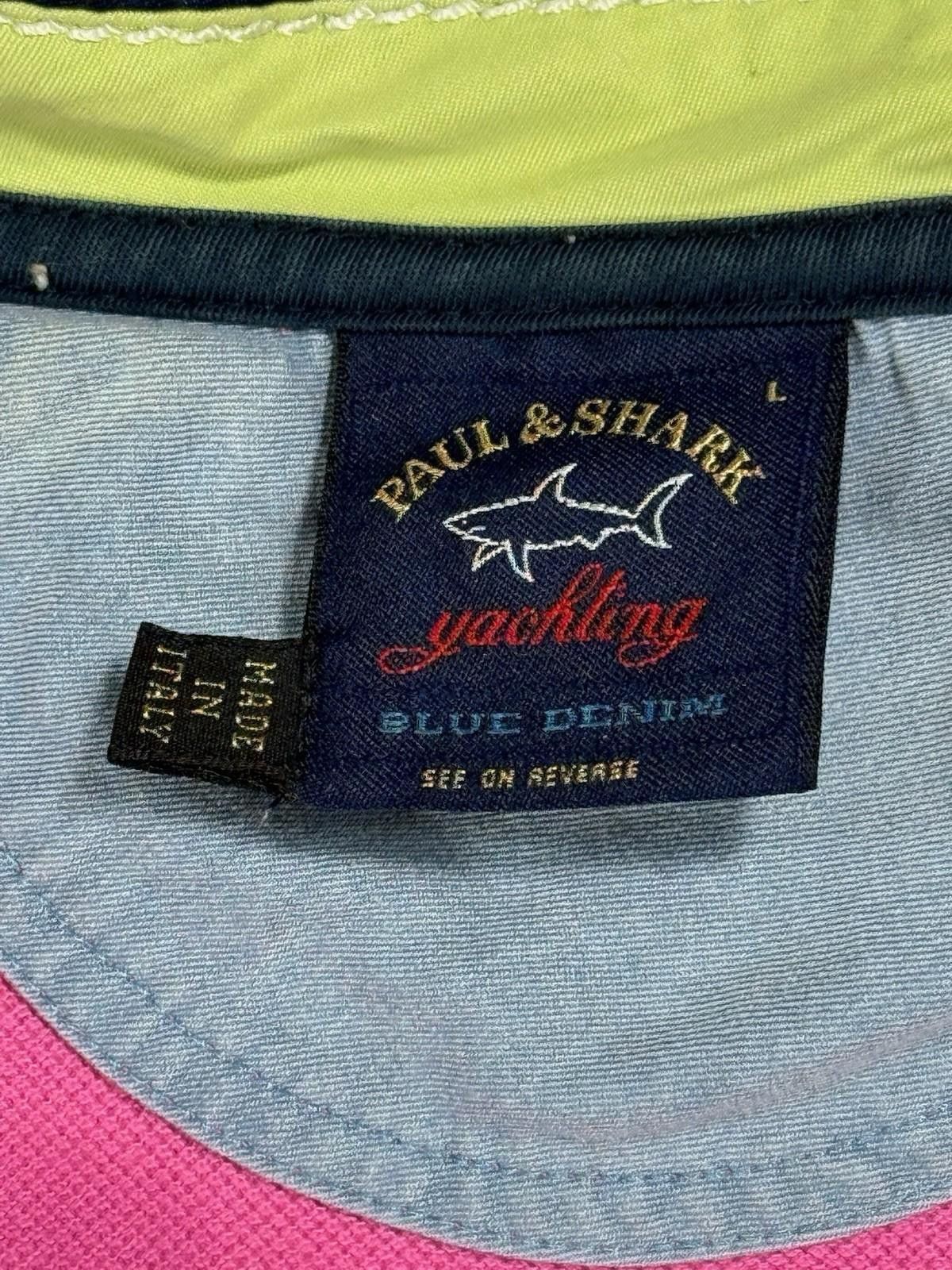 Paul & Shark Paul & Shark Yachting Blue Denim Half Zip Pullover Pink L#8 Size 42R - 7 Thumbnail