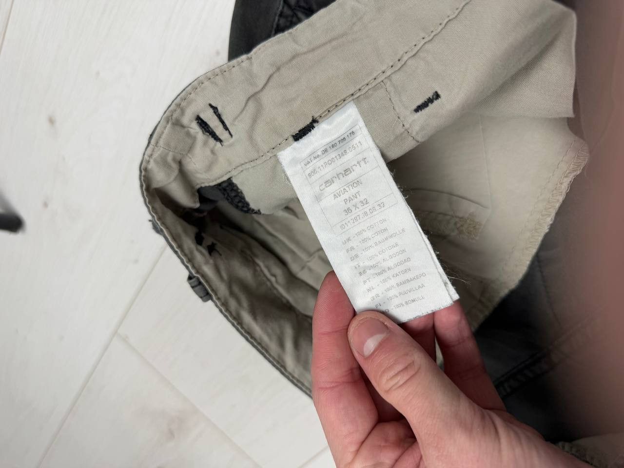 Carhartt Vintage Carhartt olive cargo aviation pants 36x32 Size US 34 / EU 50 - 14 Thumbnail