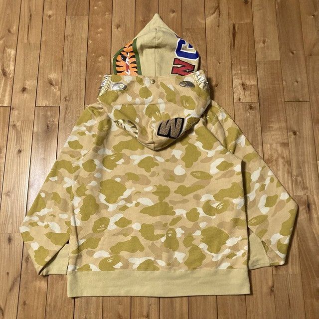Bape BAPE Double Shark Full Zip Hoodie Yellow Camo a bathing ape Size US XXL / EU 58 / 5 - 2 Thumbnail