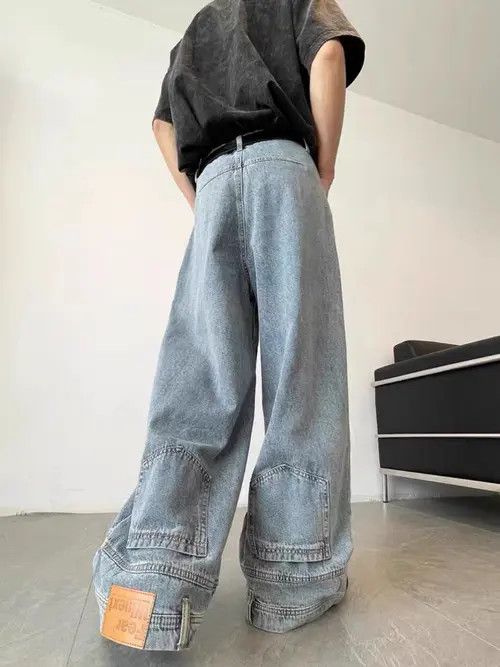 Japanese Brand Noriyo x Maria Light Blue High Street Vintage Loose Jeans Size US 29 - 4 Thumbnail