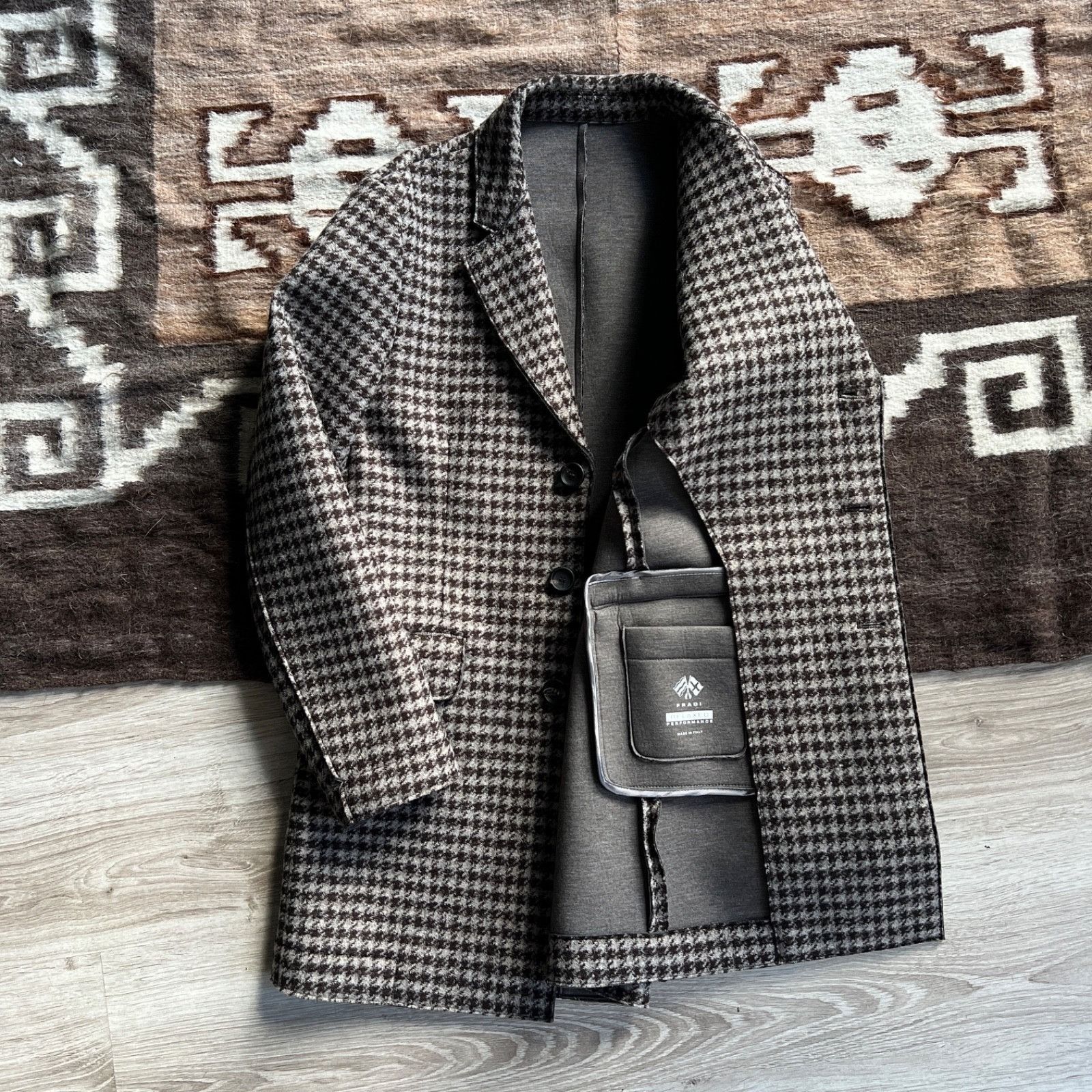 Other Fradi Houndstooth Wool Blend Coat 9522AC Size US S / EU 44-46 / 1 - 7 Thumbnail