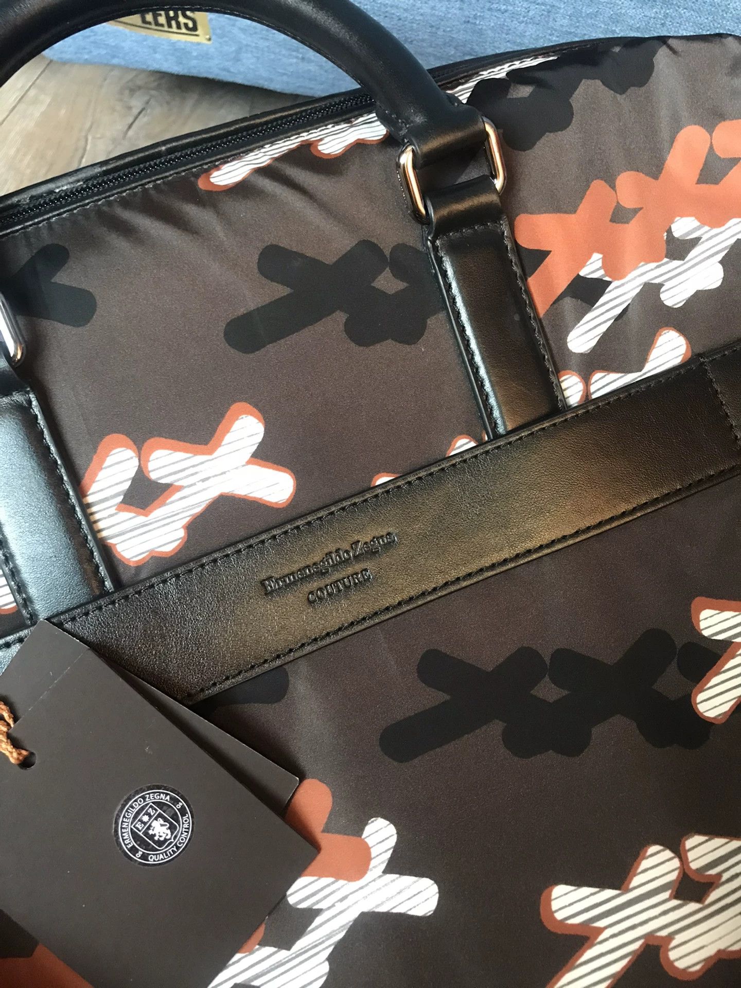 Ermenegildo Zegna Zegna Couture Nylon Leather Travel Bag XXX Print Size 42 - 6 Thumbnail