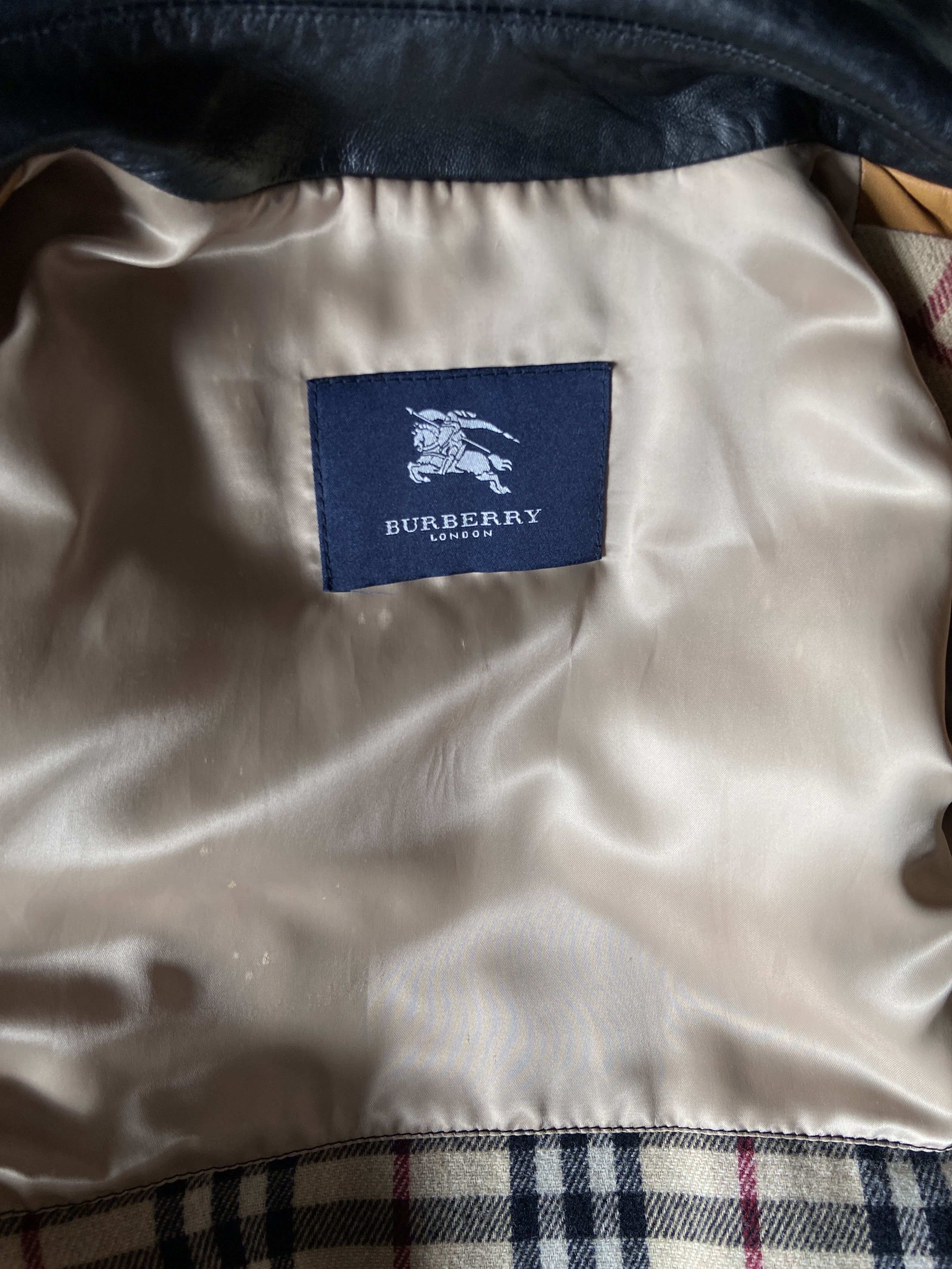 Burberry Burberry London - Lambskin Leather Trench Coat Size US L / EU 52-54 / 3 - 10 Thumbnail