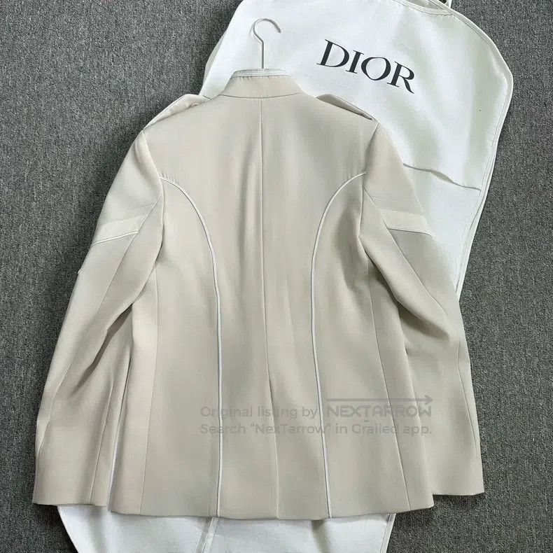 Dior Dior 21fw white stand-up collar court embroidery suit Size 48R - 2 Thumbnail