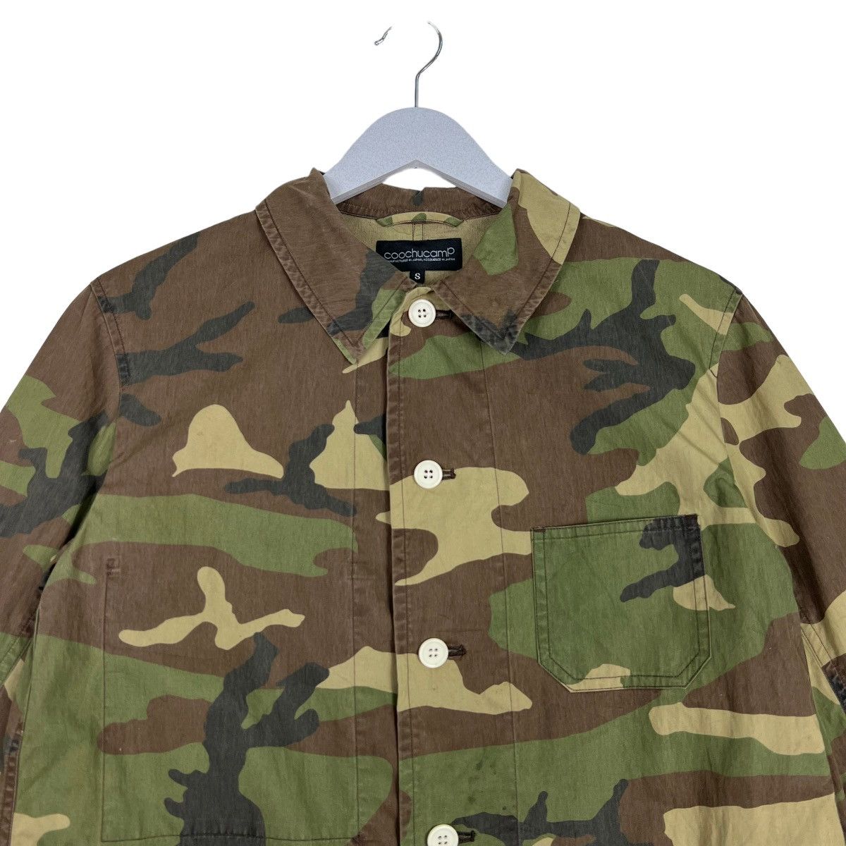 Japanese Brand CHOOCHUCHAMP WOODLAND CAMO MILITARY SHIRT JACKET Size US S / EU 44-46 / 1 - 3 Thumbnail