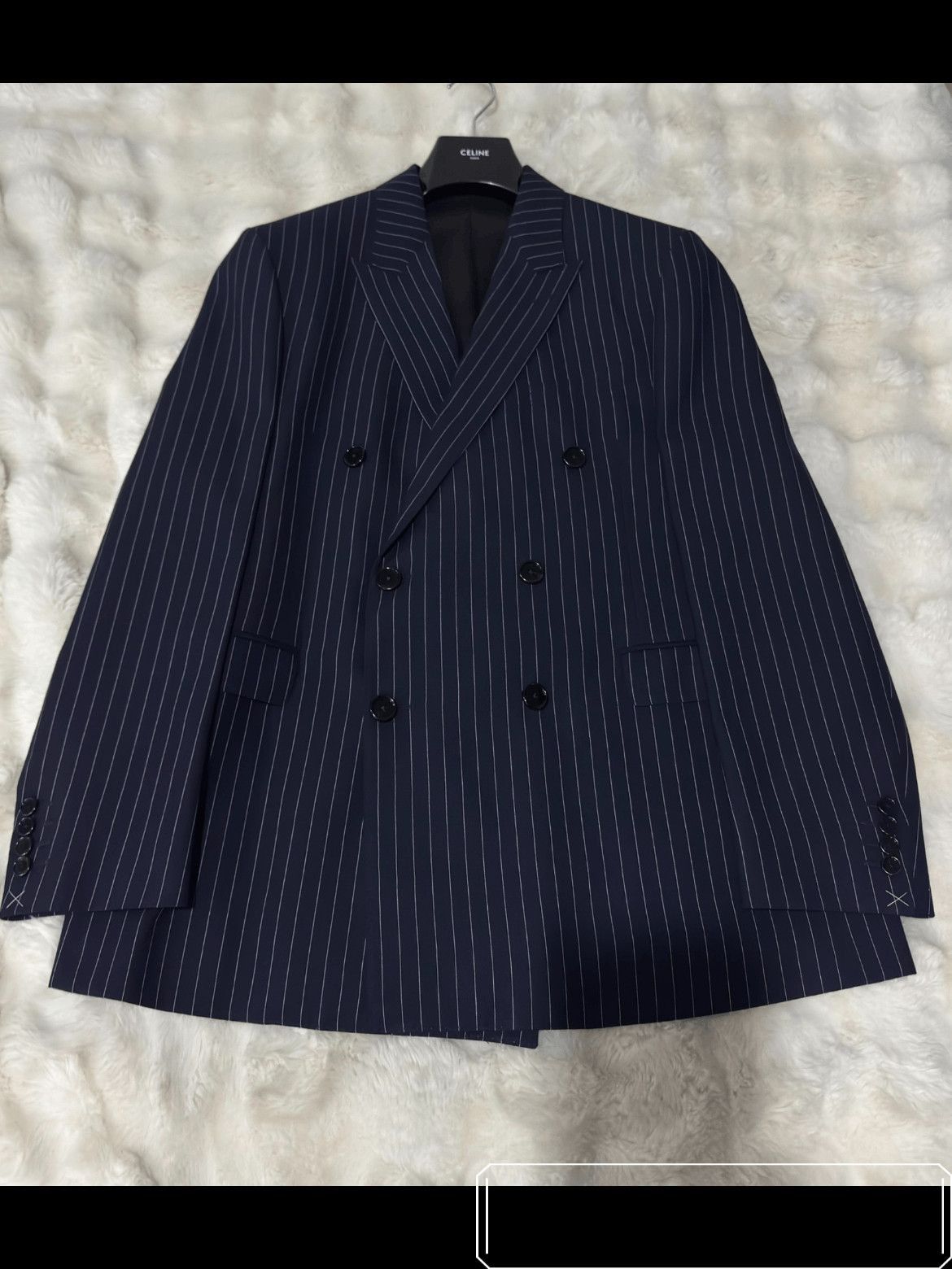 Celine Sz 50 Celine 23AW Runway Stripe Pattern Jacket Size US M / EU 48-50 / 2 - 1 Thumbnail
