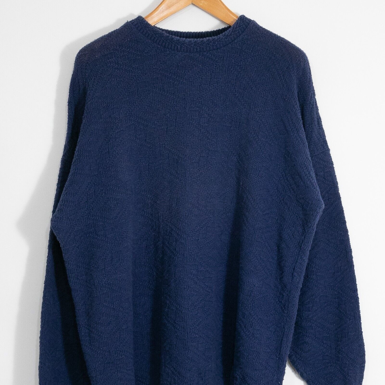 John Weitz × Vintage Vintage John Weitz Textured Cotton Knit Sweater Mens Large Size US L / EU 52-54 / 3 - 2 Thumbnail