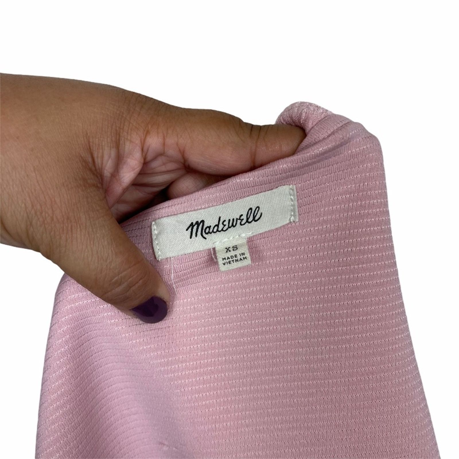 Madewell Madewell Texture & Thread Tiered Tank Top Pink XS Size XS / US 0-2 / IT 36-38 - 4 Thumbnail