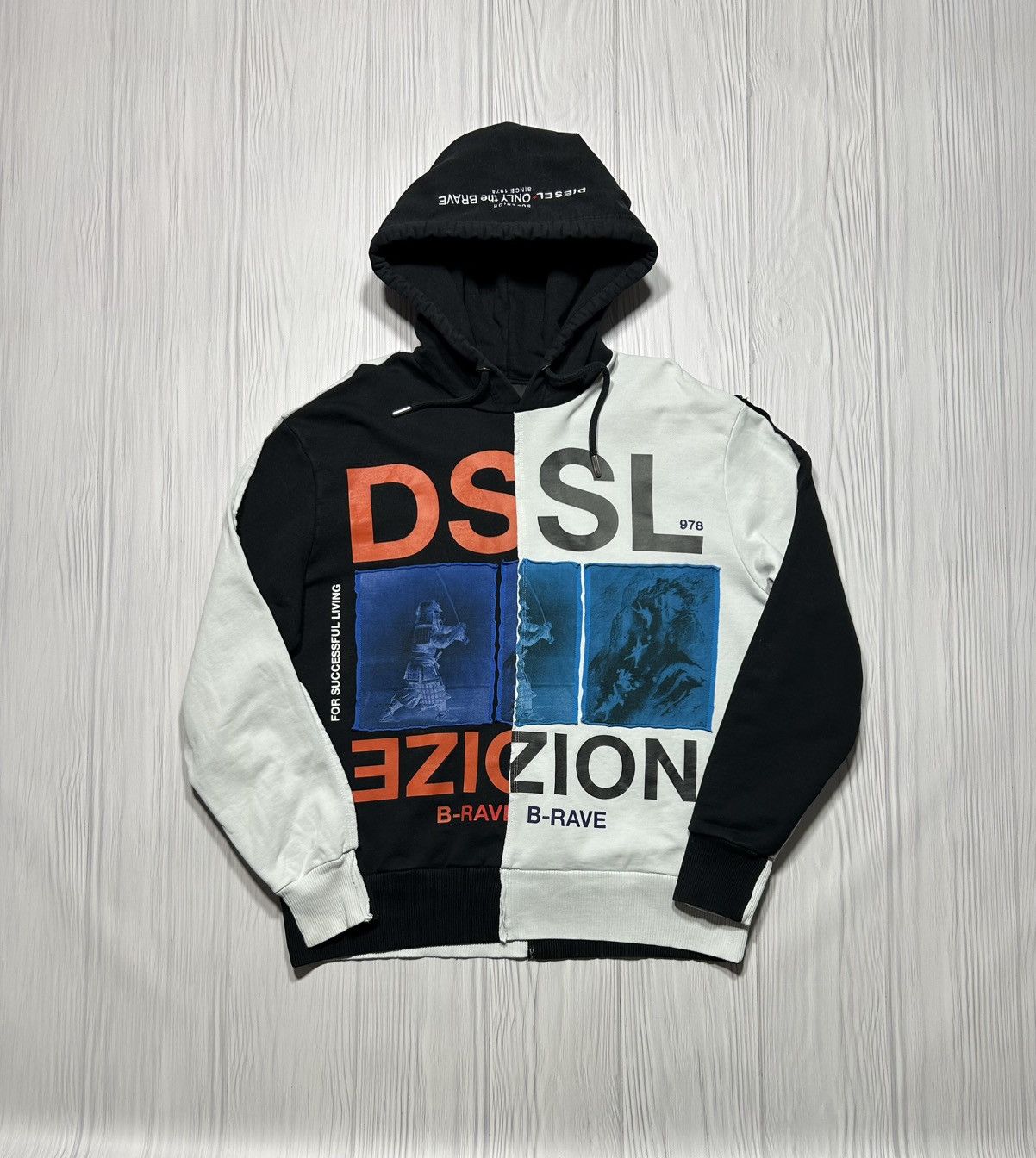 Diesel Rare Diesel Brave Division Big Logo Patch Hoodie Size S Size US S / EU 44-46 / 1 - 1 Thumbnail