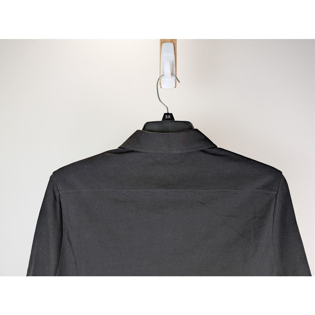 Dries Van Noten o1rshd1 Men's Solid Polo Shirt in Black Size US M / EU 48-50 / 2 - 9 Thumbnail