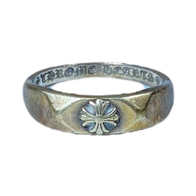 image of Chrome Hearts Bubblegum Pyramid Plus Ring in Silver, Men's