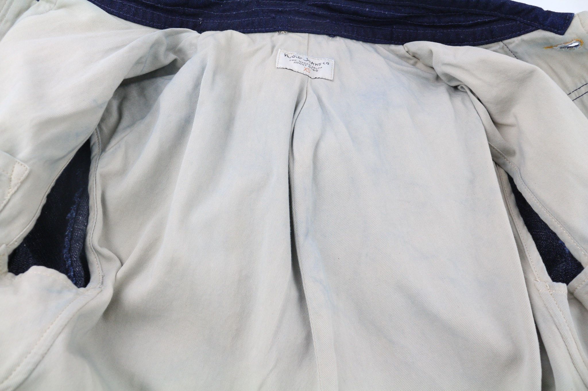 Nudie Jeans JULIUS XS Core Blue Buttoned Pockets Logo Jacket 81025 Size US XS / EU 42 / 0 - 11 Thumbnail