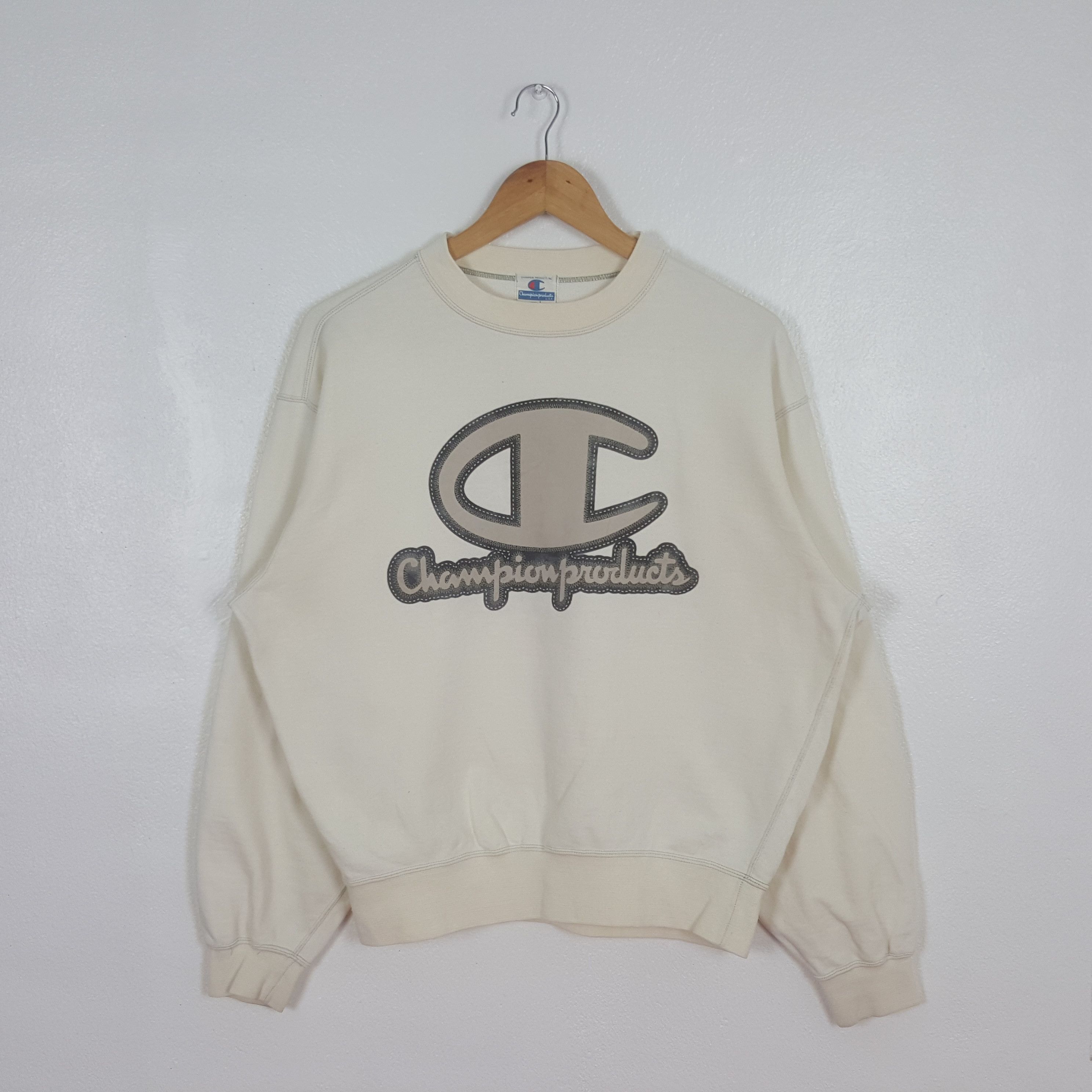 Champion Vintage Champion Products Big Logo Boxy Sweatshirt C313N20 Size US L / EU 52-54 / 3 - 1 Thumbnail