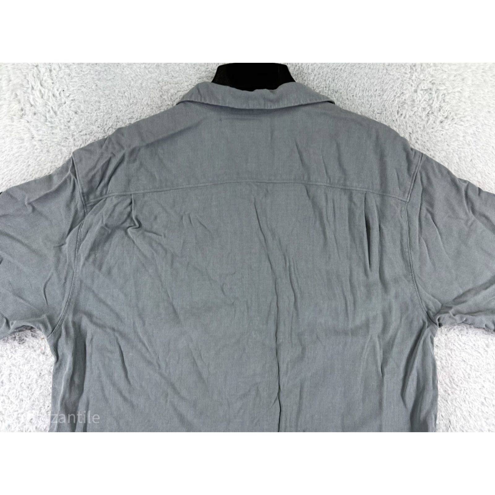 Tommy Bahama Tommy Bahama Shirt Mens Large Gray Solid Button Up Hawaiian Camp 100% Silk Size US L / EU 52-54 / 3 - 6 Thumbnail