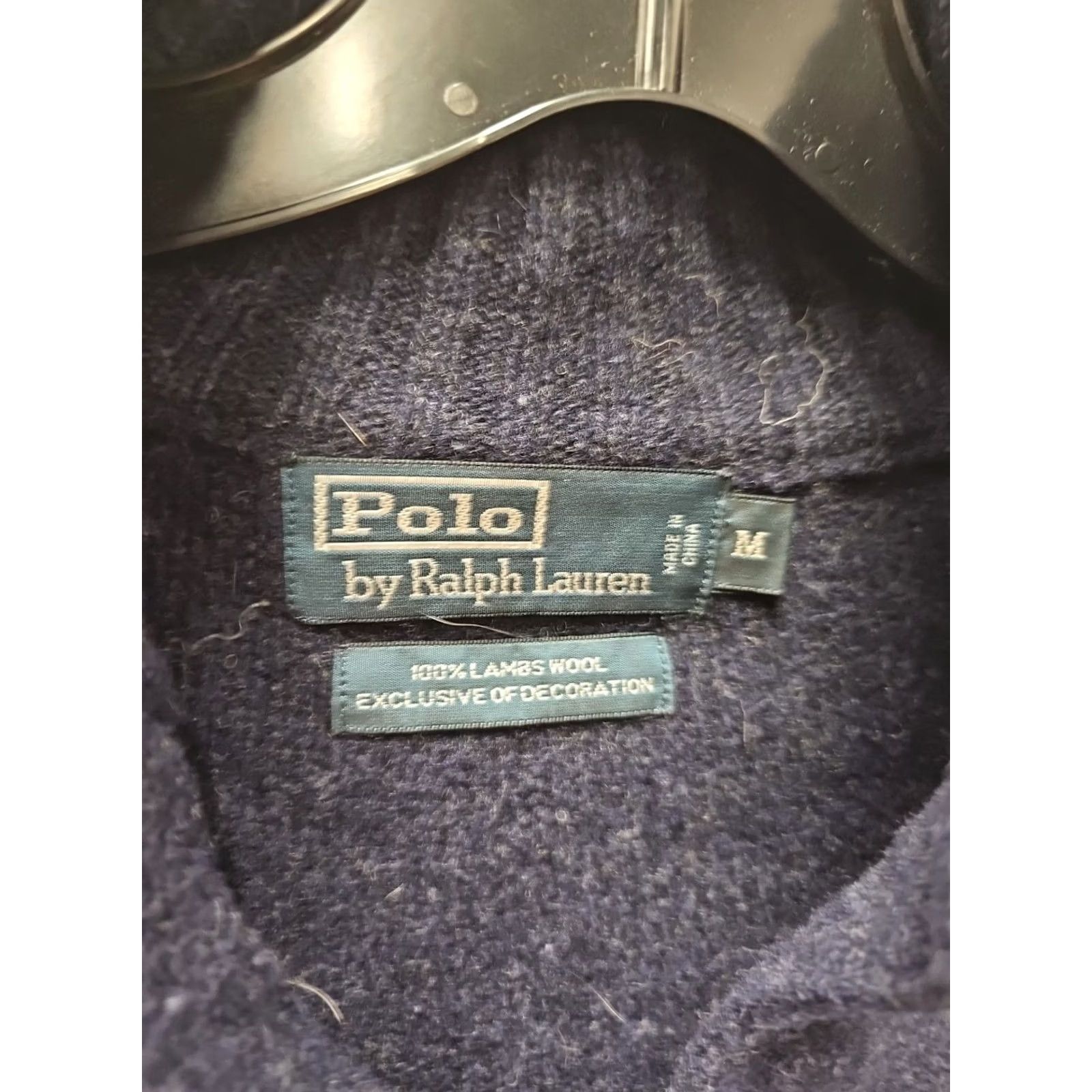 Polo Ralph Lauren VINTAGE Polo Ralph Lauren Sweater Mens Medium Blue Wool Commando Military 90s Size US M / EU 48-50 / 2 - 2 Thumbnail